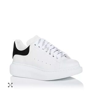 White and Black Platform Sneakers